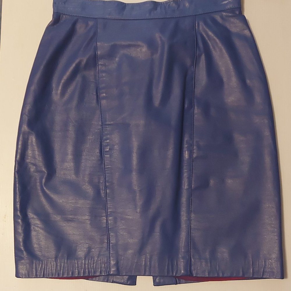 Genuine Leather mini skirt